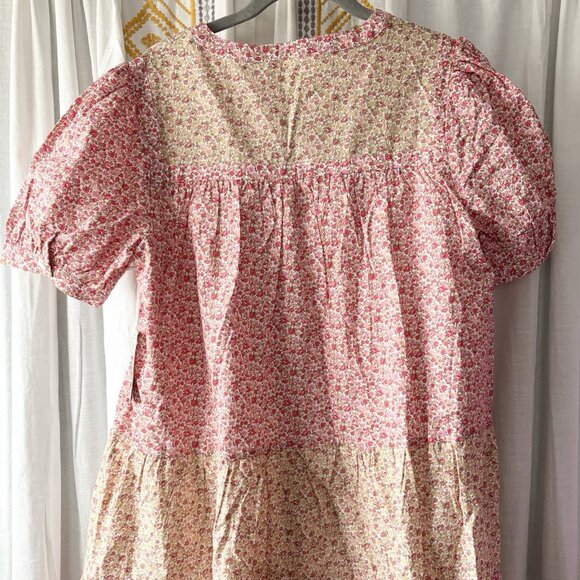 Tuckernuck Hyacinth House Floral Hana Mini Dress (Size M) Tiered Billowy A-line - Picture 7 of 11